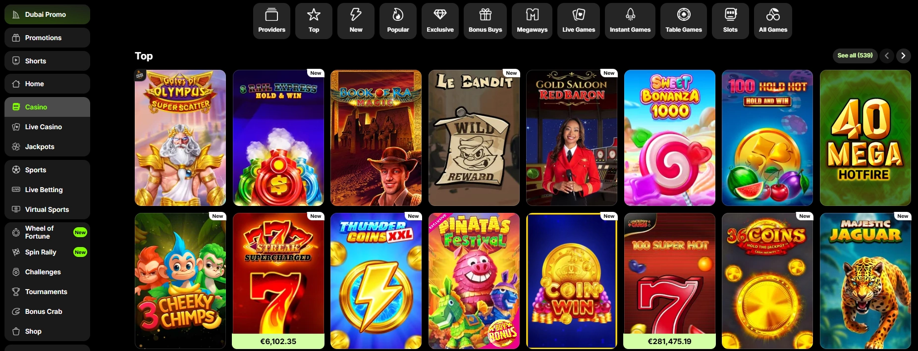 Spinit Casino Games screenshot